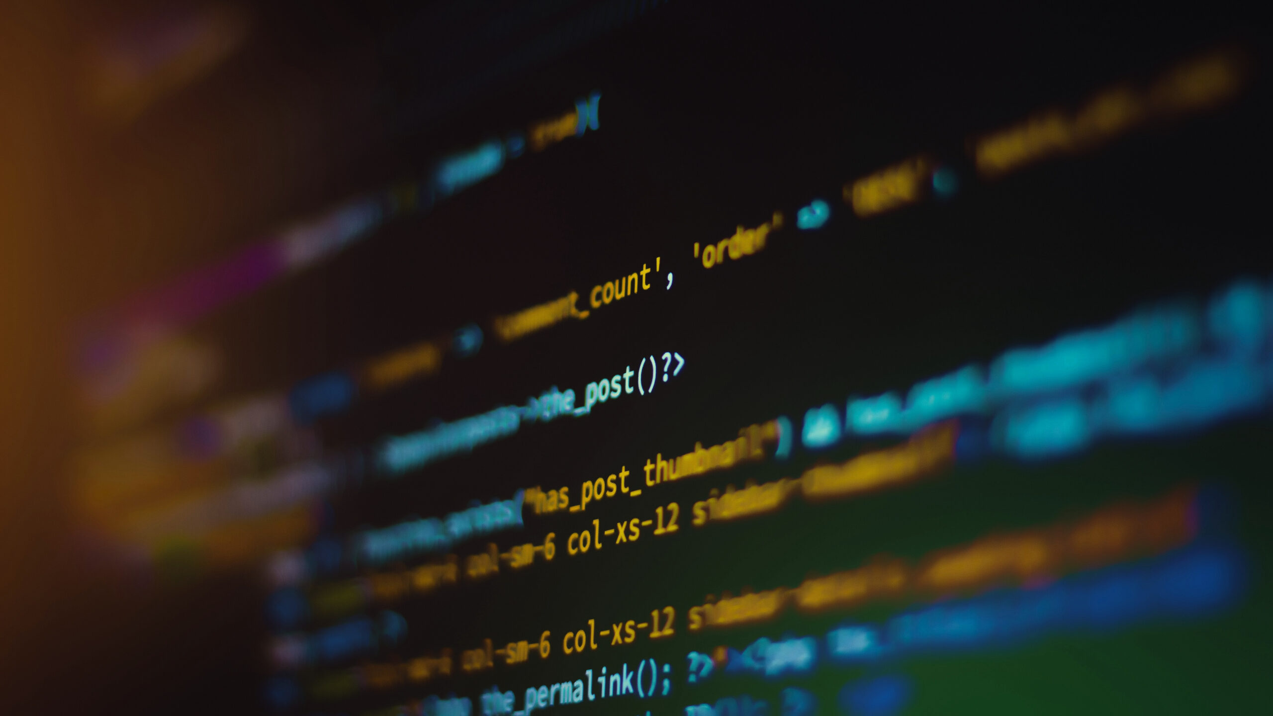 Abstract representation of coding with highlighted syntax on a digital screen, focusing on a specific function.