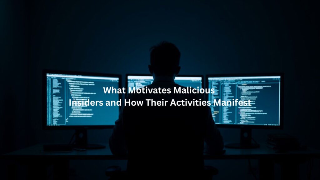 A single employee sits alone at night, illuminated by the bluish glow of multiple monitors.