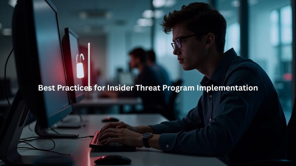 A young employee in a bright, modern office accidentally clicks on a suspicious email with a red warning icon.