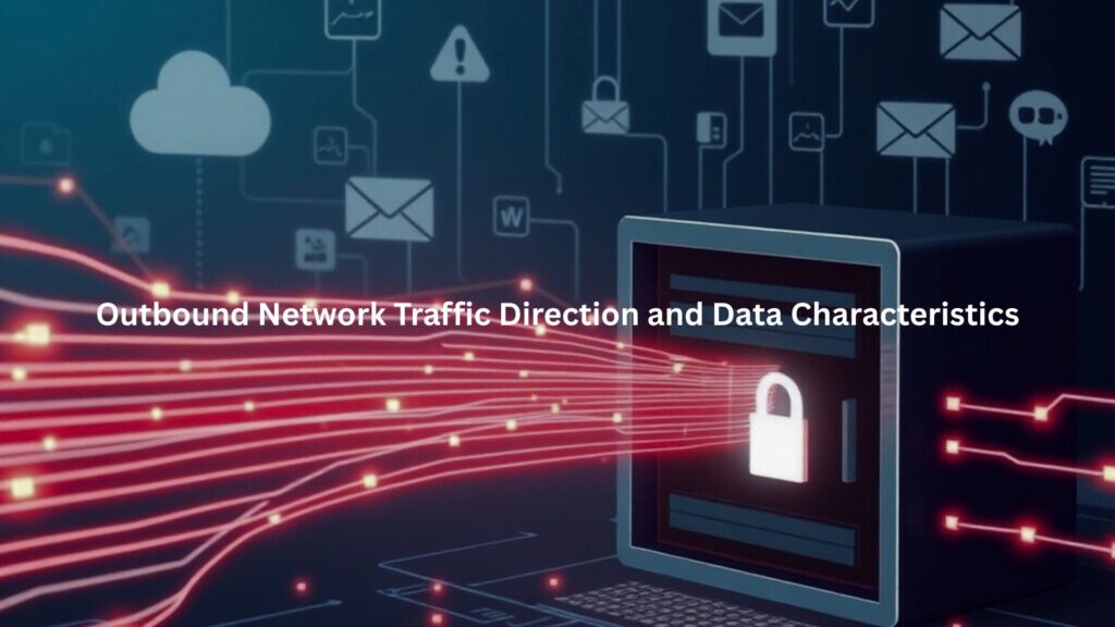 A digital visualization of data streams flowing out of a network firewall.