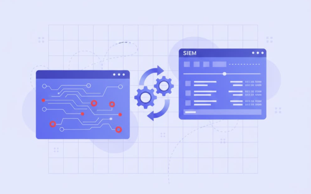 Graphic depicting the complementary roles of NDR and SIEM in comprehensive cybersecurity monitoring and event management.