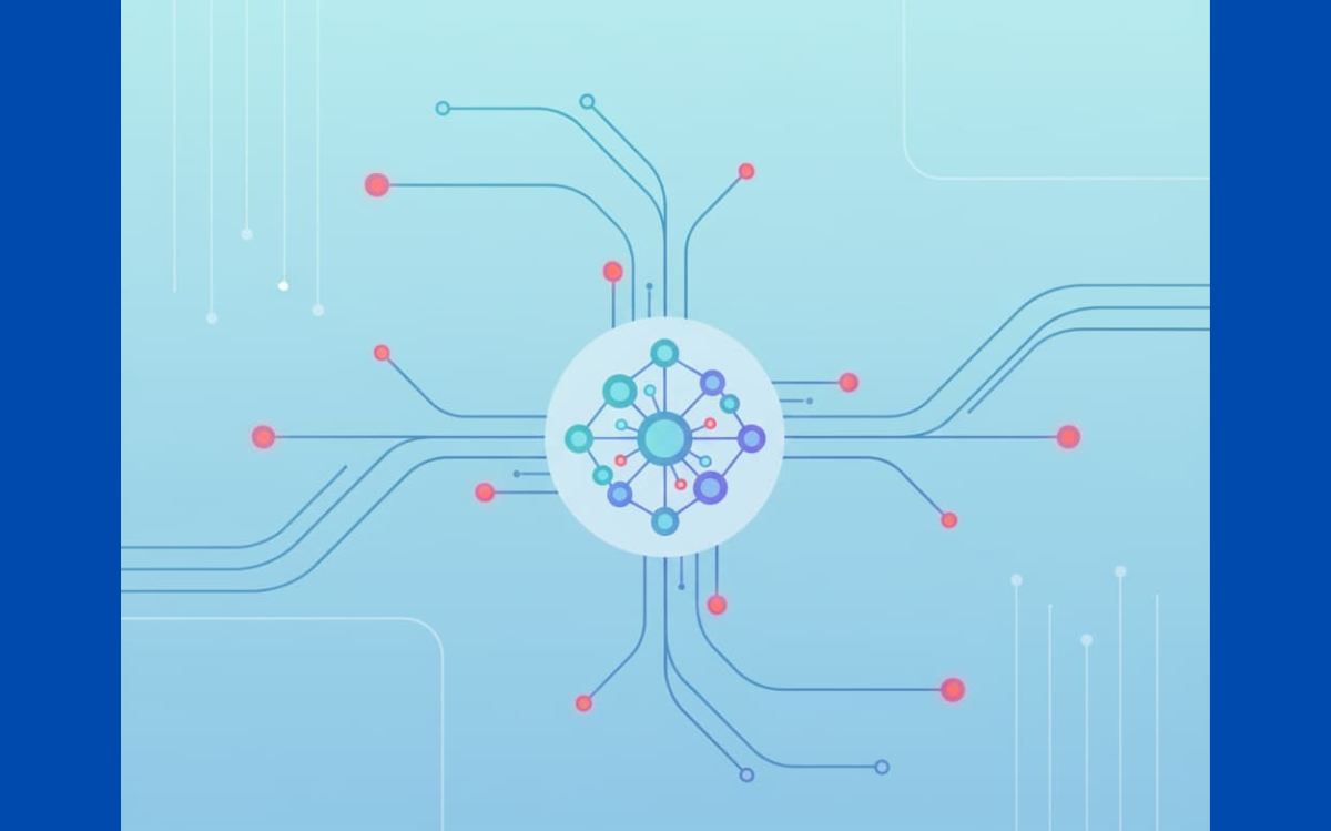An abstract illustration depicting a complex neural network structure, symbolizing the intricate applications of machine learning.