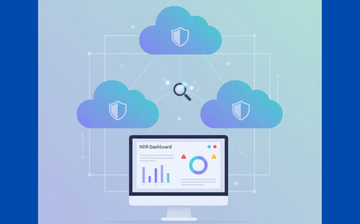 NDR dashboard providing complete visibility and security analytics for cloud environments.
