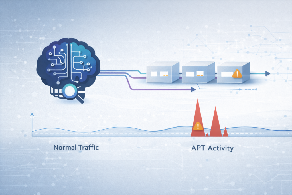 AI-powered system for detecting threats within packet payloads, distinguishing normal traffic from APT activity.