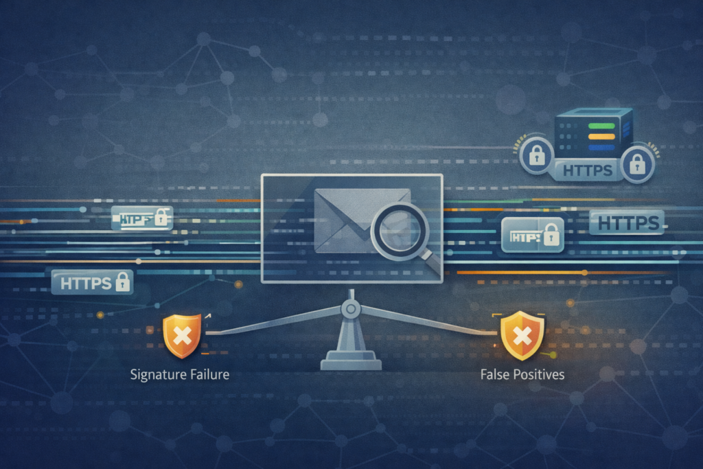 Limitations of DPI encrypted traffic illustrated with HTTPS traffic analysis, envelope inspection, signature failures and errors.