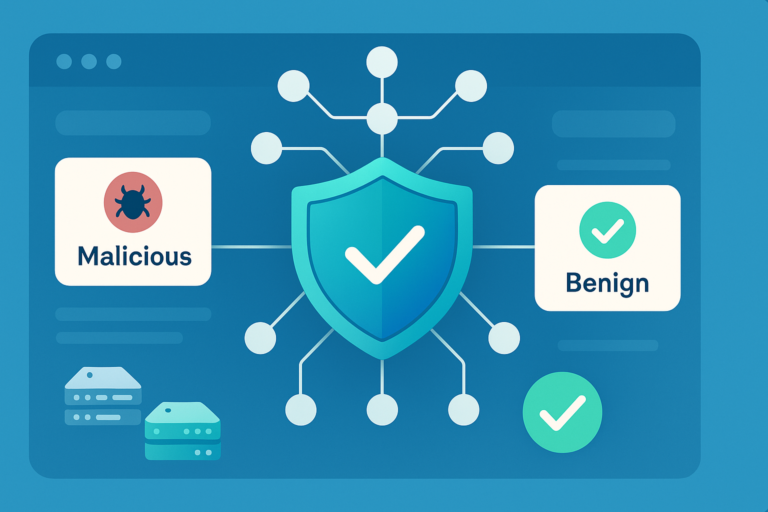 Supervised learning threat detection system classifying network traffic as malicious or benign with shield protection