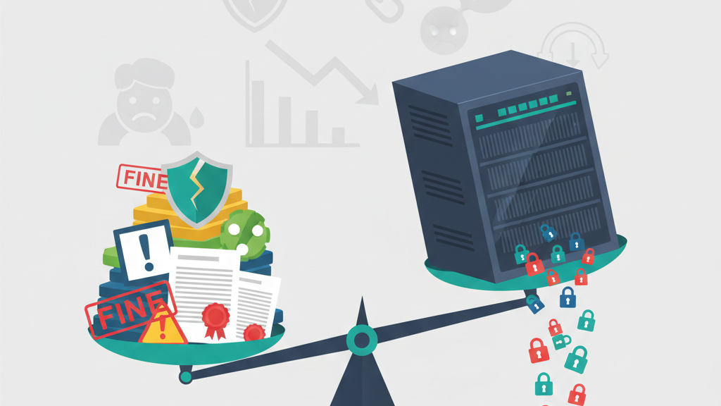 Legal considerations packet capture illustrated with compliance balance between data security and regulatory risk