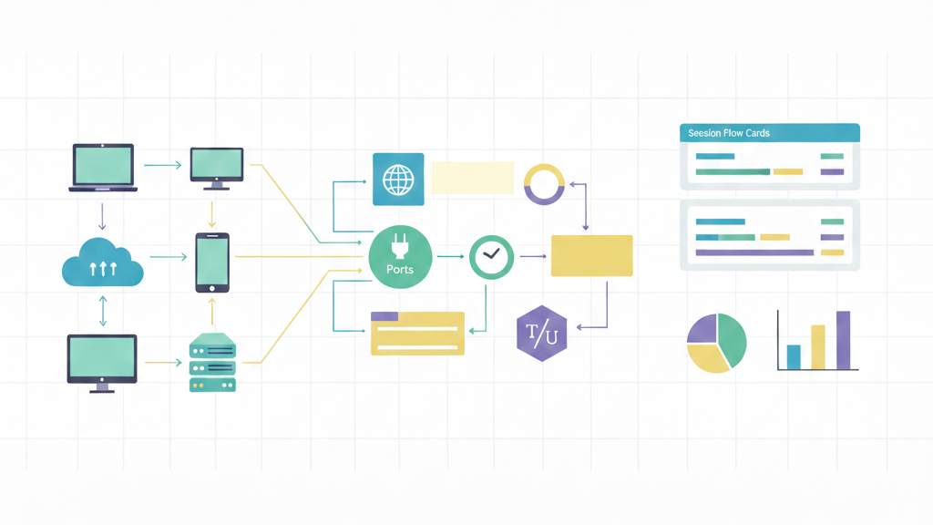 Understanding network metadata analysis mapping device connections into clean session flow summaries and charts