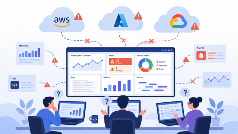 challenges monitoring multi cloud environments with fragmented dashboards and engineers facing unclear visibility