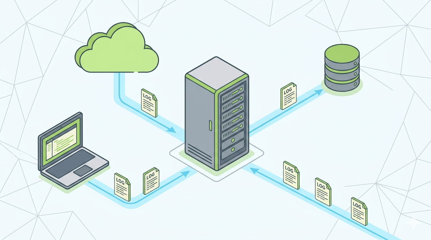 Understanding Syslog Protocol and Configuration infographic showing setup flow and severity levels. 