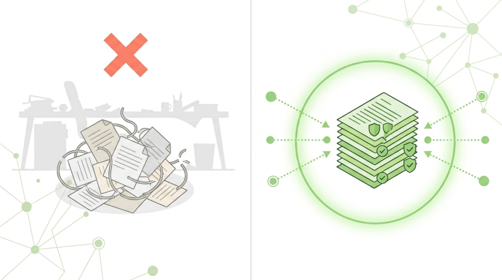 Illustration of data packets with padlocks moving through a secure tunnel for securing syslog communication tls. 