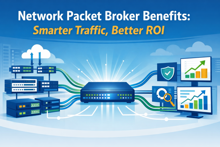 Network packet broker benefits with organized traffic flows, dashboards, and stronger ROI performance