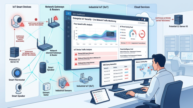 Detecting compromised IoT devices in botnets through outbound traffic and DNS anomaly monitoring