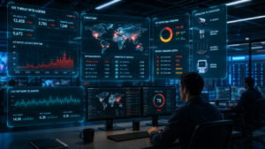 IoT-specific threat intelligence feeds monitoring botnet activity and firmware alerts in a modern SOC