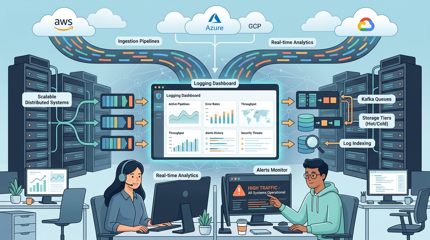 Scaling Log Management Infrastructure with real-time analytics and distributed logging systems