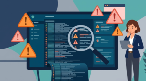 A professional illustration showing common SIEM limitations including alert fatigue, data silos, and resource hurdles. 