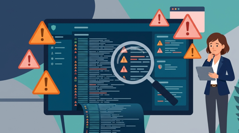 A professional illustration showing common SIEM limitations including alert fatigue, data silos, and resource hurdles.