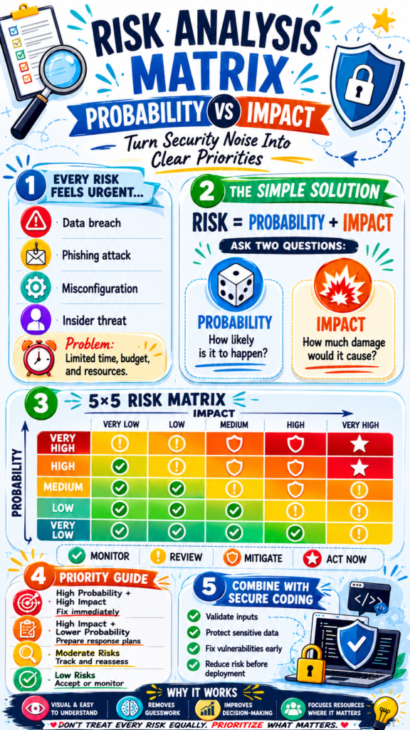 A full guide explaining security prioritization using a risk analysis matrix probability impact framework.