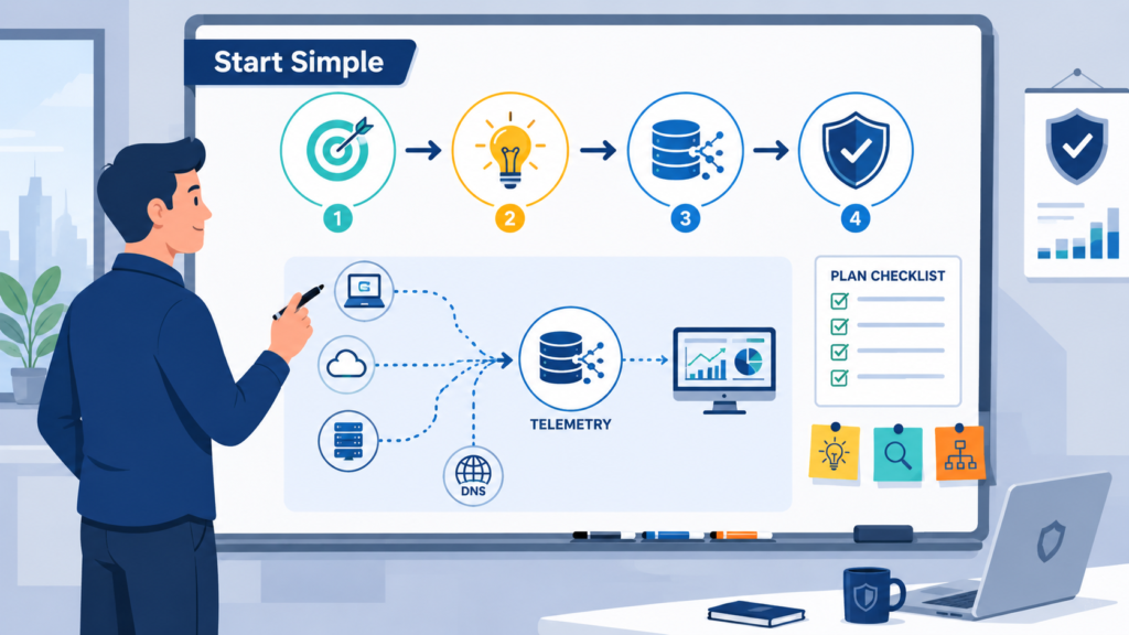 Supporting Image 1: MITRE PRE ATT&CK reconnaissance planning starts with simple workflow from hypothesis to detection and investigation.