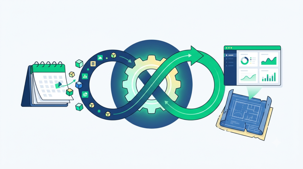 Continuous training cycle diagram illustrating machine learning algorithms UEBA systems model refining