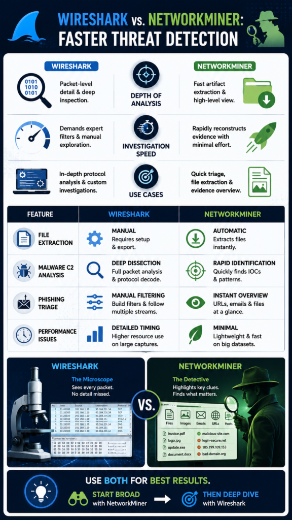 Infographic: Infographic comparing correlating network host forensic data workflow from collection to unified threat investigation.