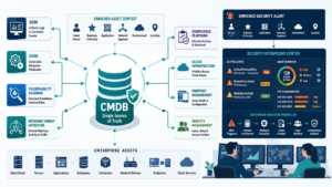 Integrating CMDB security tools context connects asset data with security alerts for faster threat response. 