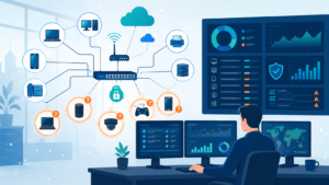 Identifying unmanaged Shadow IT devices across enterprise networks with centralized monitoring and asset discovery. 