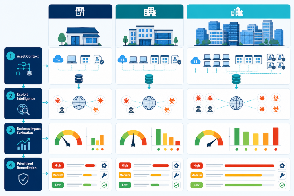 Risk based vulnerability management RBVM approach helps organizations of all sizes reduce cyber risk.