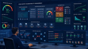 Risk based vulnerability management RBVM approach prioritizes critical assets using threat context and business risk. 