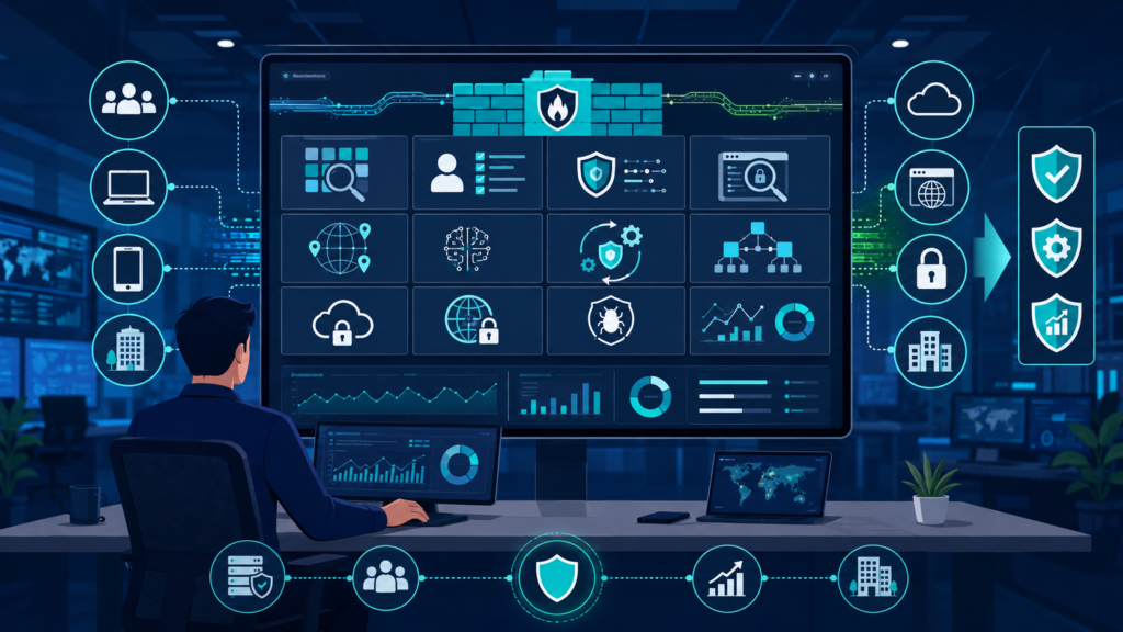 Visual guide to key features next generation firewalls provide for application awareness and active threat prevention. 