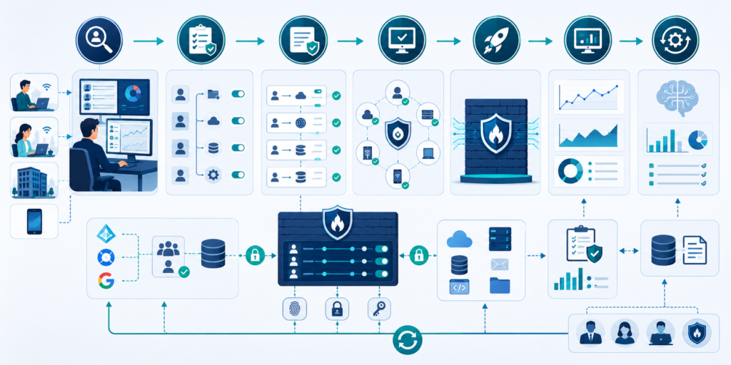 Security chart demonstrating how user identity awareness firewall policies replace brittle IP-based rules. 
