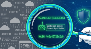 A diagram illustrating how open source threat intelligence OSINT gathers data to identify potential cyber risks. 
