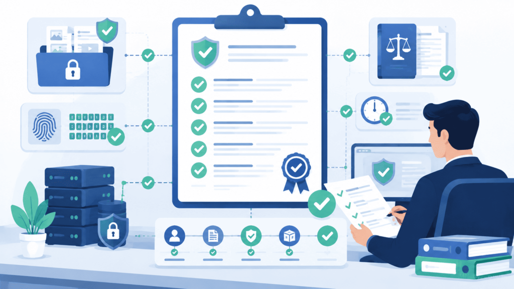 Checklist and documents illustrating best practices for collecting preserving network evidence legally