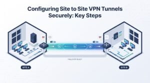 Gateway routers linked across networks when configuring site to site vpn tunnels securely. 