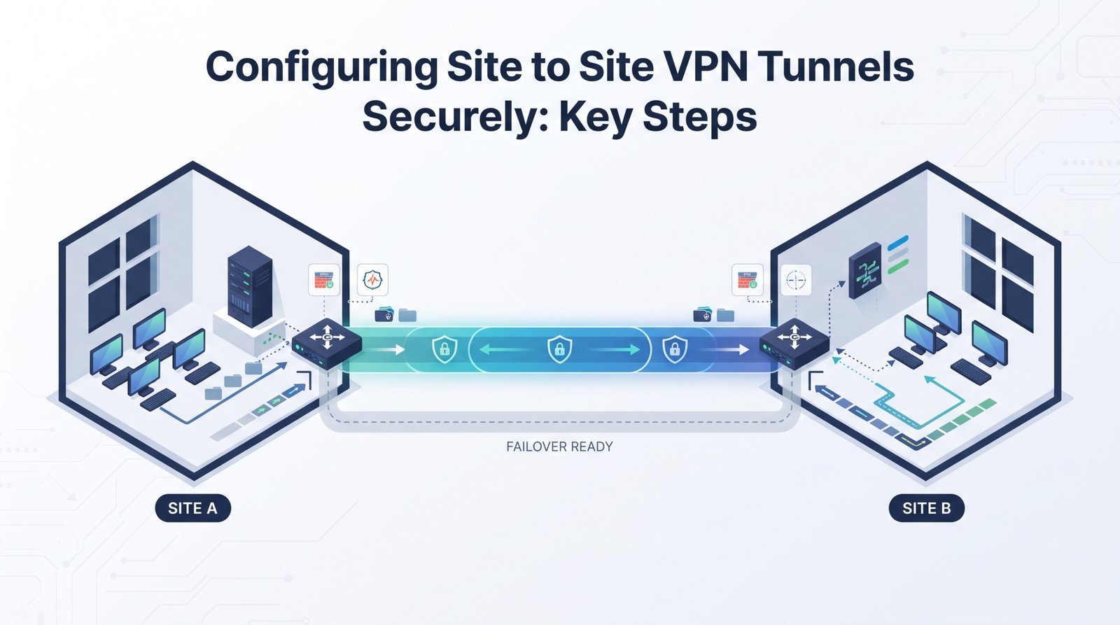 Gateway routers linked across networks when configuring site to site vpn tunnels securely. 