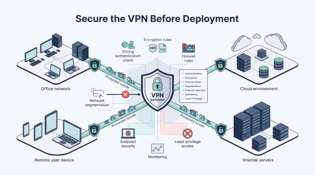 Security checks for types vpn protocols comparison ipsec ssl tls centered around a protected gateway 